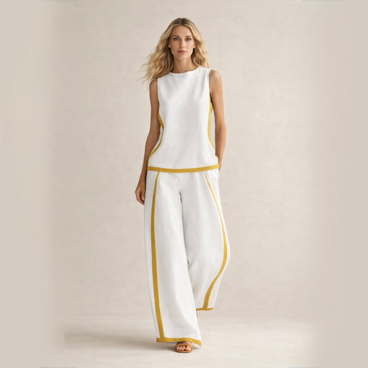 Sophie | Elegancki Zestaw Z Szerokimi Nogawkami