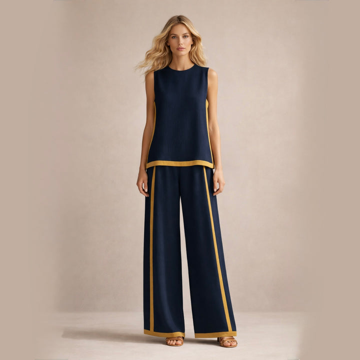 Sophie | Elegancki Zestaw Z Szerokimi Nogawkami