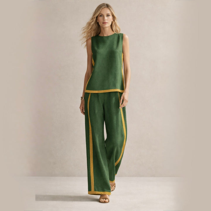 Sophie | Elegancki Zestaw Z Szerokimi Nogawkami