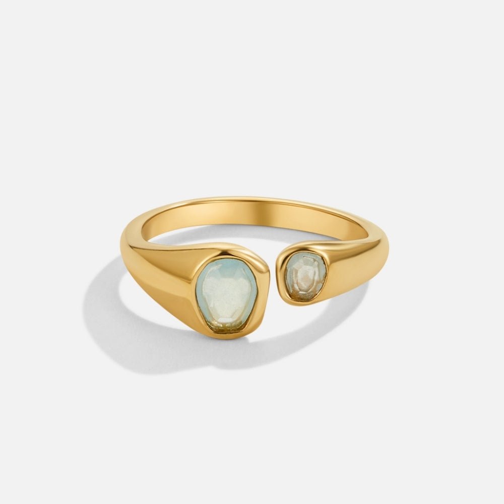 Pierścionek owijany Vintage Aquamarine