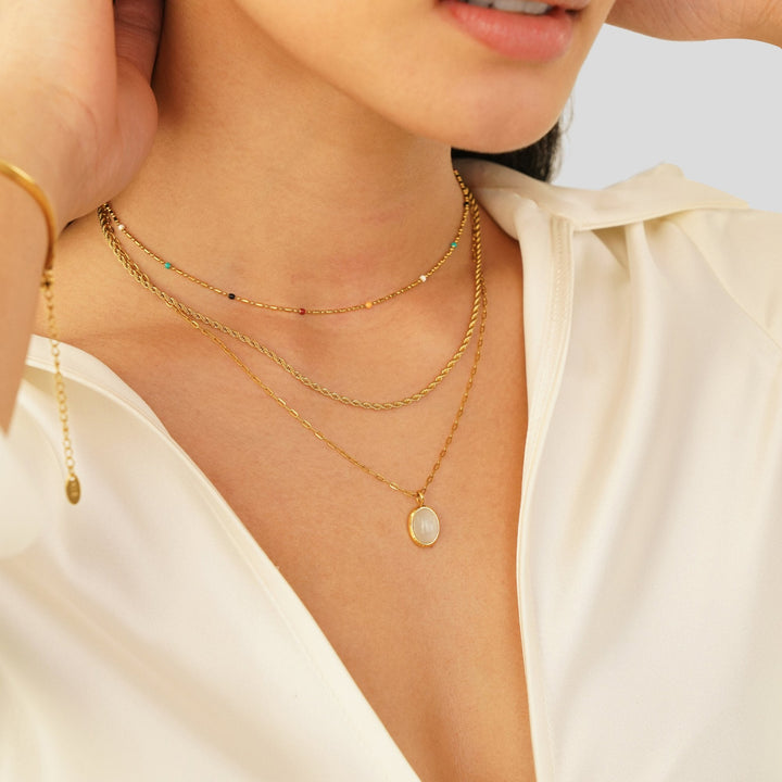 Naszyjnik White Opal